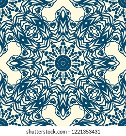 Unique, abstract floral color pattern. Seamless vector illustration. For fantastic design, wallpaper, background, fantastic print
