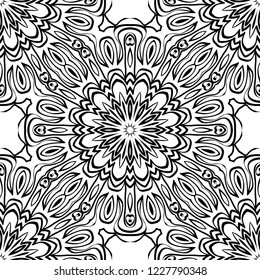 Unique, abstract floral color pattern. Seamless vector illustration. For fantastic design, wallpaper, background, fantastic print