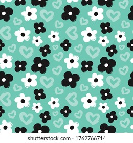 Unique Abstract Floral Flower Seamless Cute Pattern Design