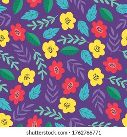 Unique Abstract Floral Flower Seamless Blossom Pattern Design