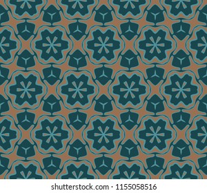 Unique, abstract floral pattern. Seamless vector illustration. For design, wallpaper, background