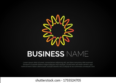 Unique Abstract flower Logo template For Your Company, Business, Association. Alphabet Logo Template Ready For Use, Modern Initial Logo