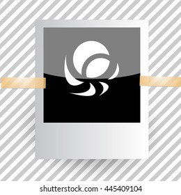 unique abstract forms. Photoframe. Vector icon.