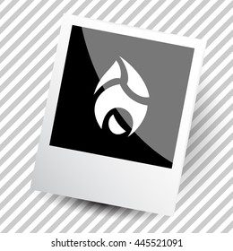 unique abstract forms. Photoframe. Vector icon.