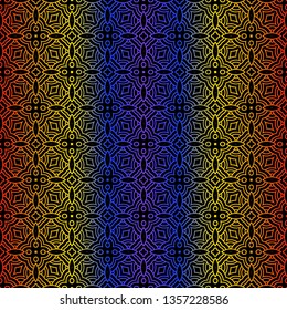 Unique, Abstract Geometric Color Pattern. Seamless Vector Illustration. For Fantastic Design, Wallpaper, Background, Fantastic Print
