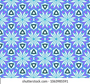 Unique, abstract geometric pattern. Color vector illustration. For design, wallpaper, background. Seamless