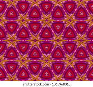 Unique, abstract geometric pattern. Color vector illustration. For design, wallpaper, background. Seamless