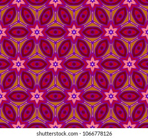 Unique, abstract geometric pattern. Color vector illustration. For design, wallpaper, background. Seamless
