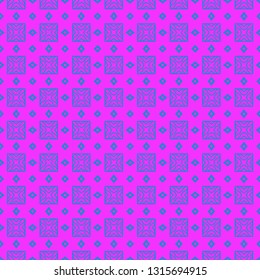 Unique, Abstract Geometric Pattern. Seamless Vector Illustration. For Fantastic Design, Wallpaper, Background, Fantastic Print. Purple blue color.