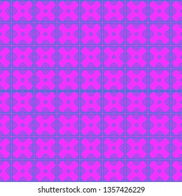 Unique, Abstract Geometric Pattern. Seamless Vector Illustration. For Fantastic Design, Wallpaper, Background, Fantastic Print. Purple blue color.