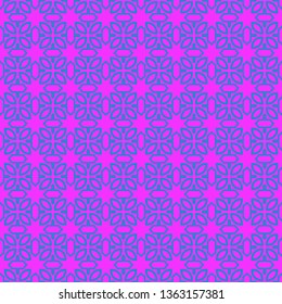 Unique, Abstract Geometric Pattern. Seamless Vector Illustration. For Fantastic Design, Wallpaper, Background, Fantastic Print. Purple blue color.