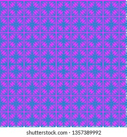 Unique, Abstract Geometric Pattern. Vector Illustration. For Fantastic Design, Wallpaper, Background, Fantastic Print. Purple blue color.