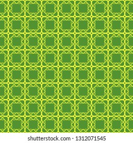 Unique, Abstract Geometric yellow green Color Pattern. Seamless Vector Illustration