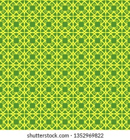 Unique, Abstract Geometric yellow green Color Pattern. Seamless Vector Illustration