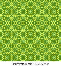 Unique, Abstract Geometric yellow green Color Pattern. Seamless Vector Illustration