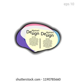 Unique abstract graphic elements. Banner . Design template for presentation or flyer. Abstract forms with color composition. background. Modern style vector. on eps 10