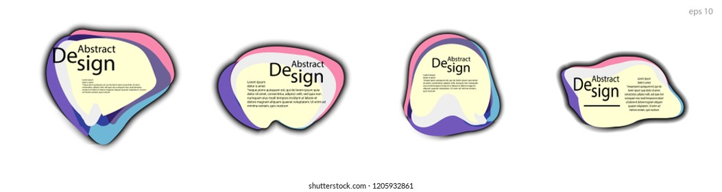 Unique abstract graphic elements. Banner. Design templates for presentations or flyers. Abstract shapes with color composition. Minimal mesh background. Modern style vector, in eps 10 