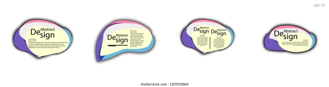 Unique abstract graphic elements. Banner. Design templates for presentations or flyers. Abstract shapes with color composition. Minimal mesh background. Modern style vector, in eps 10 