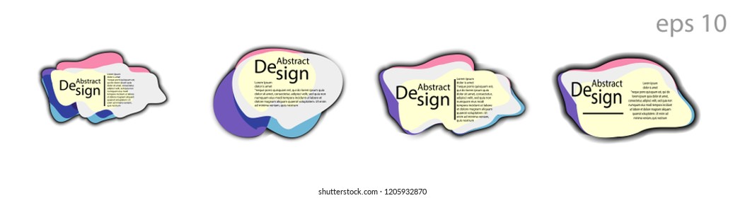 Unique abstract graphic elements. Banner. Design templates for presentations or flyers. Abstract shapes with color composition. Minimal mesh background. Modern style vector, in eps 10 