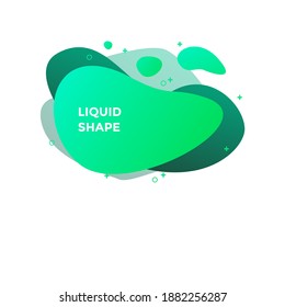 Unique abstract graphic elements. Eco banner with a gradient shape. Design template for presentation or flyer. Abstract forms green dynamic composition. Modern style vector