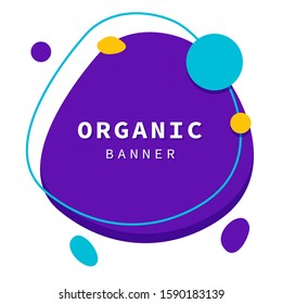 Unique abstract graphic purple element. Design template for logo, flyer or presentation. Modern style vector illustration