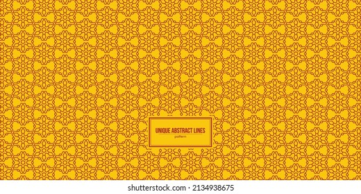 patrón de arte de línea hexagonal abstracta único
