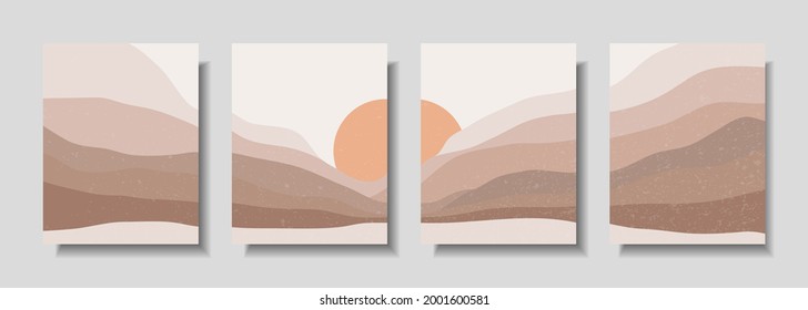 Plantilla de cubierta de fondo horizontal abstracta única con estilo de línea. Línea panorámica de diseño de forma orgánica para afiches, impresiones, cubiertas, papel pintado, etc.