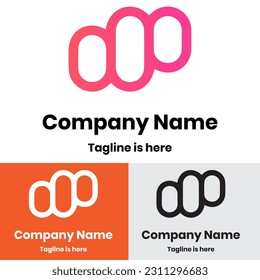 Unique abstract letter M logo design	