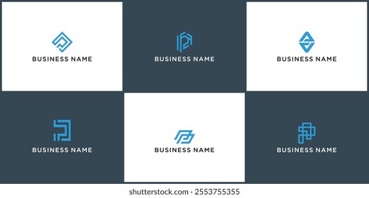 Unique abstract letter P logo with a balanced and modern aesthetic, suitable for various industries.