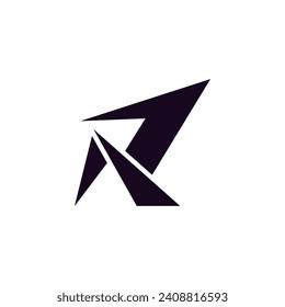 Diseño de logotipo de carta R única y abstracta