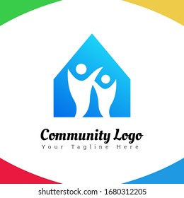 Unique Abstract Logo Community For Foundation, Humanity, People, Group, Discussion, Corporation, play,