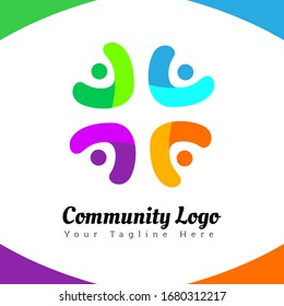 Comunidad Única de Logotipos Abstractos para Fundación, Humanidad, Gente, Grupo, Discusión, Corporación, Juego,