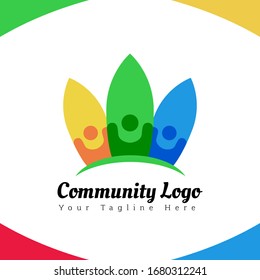 Comunidad Única de Logotipos Abstractos para Fundación, Humanidad, Gente, Grupo, Discusión, Corporación, Juego,