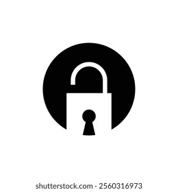 unique and abstract logo of padlock