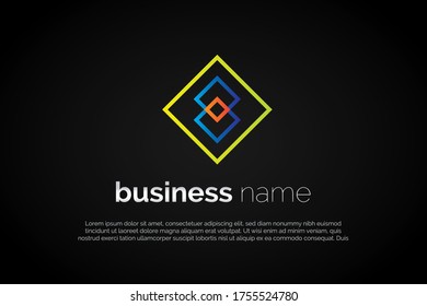 Unique Abstract Logo Template for Initial Letter For Your Company, Business, Association. Alphabet Logo Template Ready For Use, Modern Initial Logo