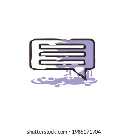 unique and abstract message icon illustration