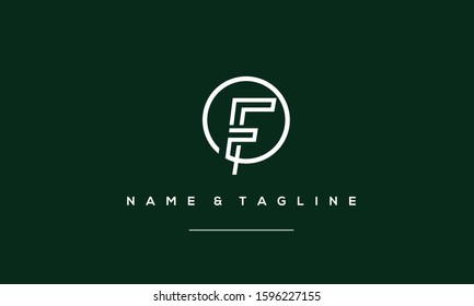 Unique and abstract monogram logo F