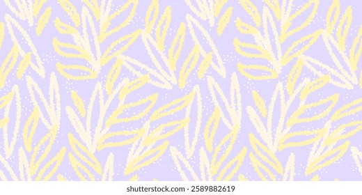 Unique abstract organic shapes seamless pattern. Pastel violet purple  background. Vector hand drawn sketch creative forms print. Contemporary minimalist ornament.