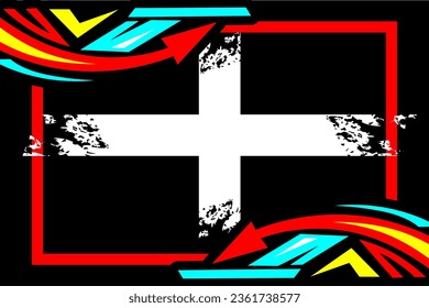 Unique abstract racing background vector design with striped patterns and a combination of bright colors