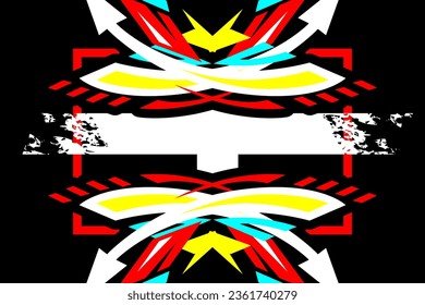 Unique abstract racing background vector design with striped patterns and a combination of bright colors, suitable for your wrapping