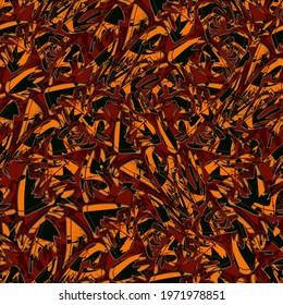 Unique abstract seamless colorful pattern with unusual leaves