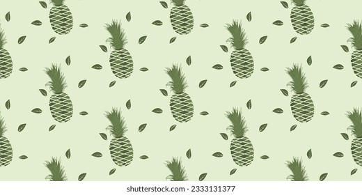 unique abstract summer pineapple fruits seamless pattern background