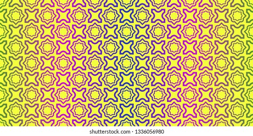 Unique, Abstract Traditional Geometric Color Pattern. Seamless Vector Illustration. For Fantastic Design, Wallpaper, Background, Fantastic Print. Yellow purple color.