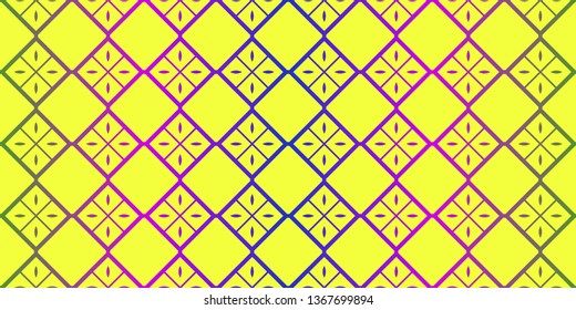 Unique, Abstract Traditional Geometric Color Pattern. Seamless Vector Illustration. For Fantastic Design, Wallpaper, Background, Fantastic Print. Yellow purple color.