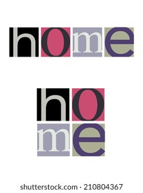 Unique and Abstract Vector 'Home' logos