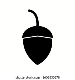 Unique Acorn Vector Glyph Icon