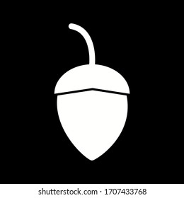 Unique Acorn Vector Glyph Icon