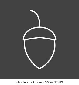 Unique Acorn Vector Line Icon