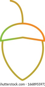 Icono de línea de vector de maíz único