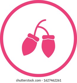 Unique Acorns Vector Glyph Icon
